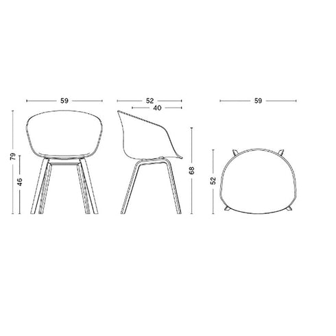 About a Chair AAC 22 Armchair Set Of 4